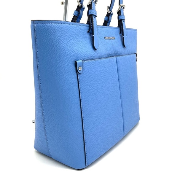 Michael Kors Jet Set Medium Pocket Tote Bag South Pacific Blue - Picture 4 of 12